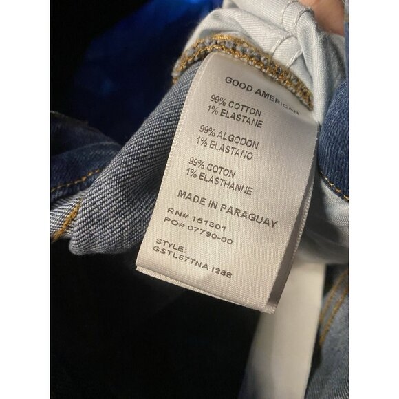 Good American Womens Size 14/32 Good Legs Straight Jeans Raw Hem GSTL67TNA 1288 - Picture 12 of 12